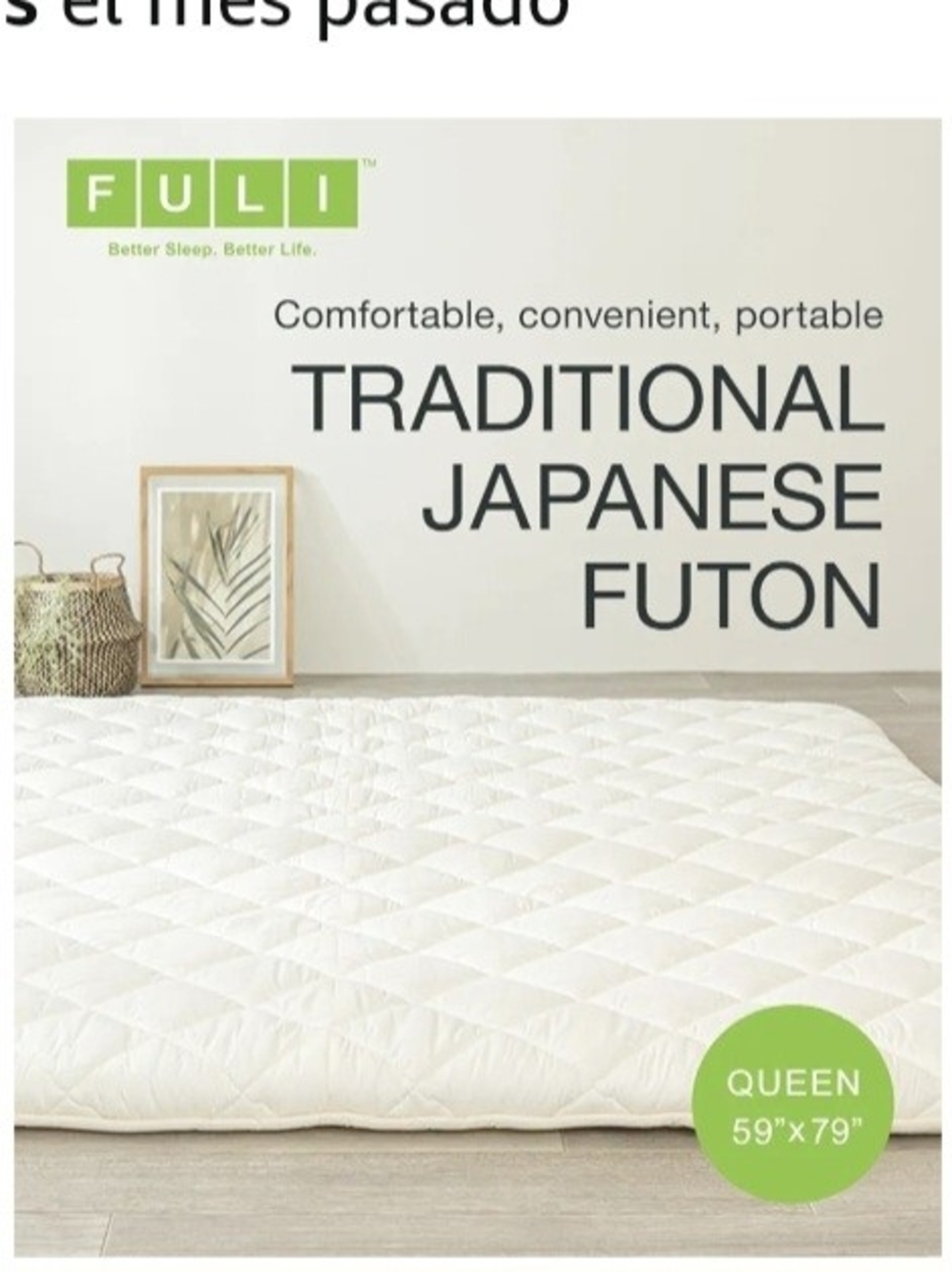 Queen Traditional Japanese Futon Mattress Cover - White